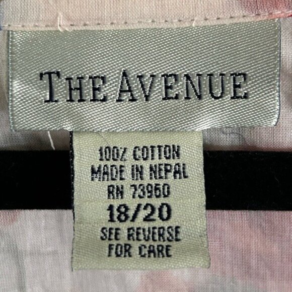 The Avenue Floral Maxi Tank Dress Button Front Sz 18/20 Semi Sheer Spring Read - Picture 6 of 16